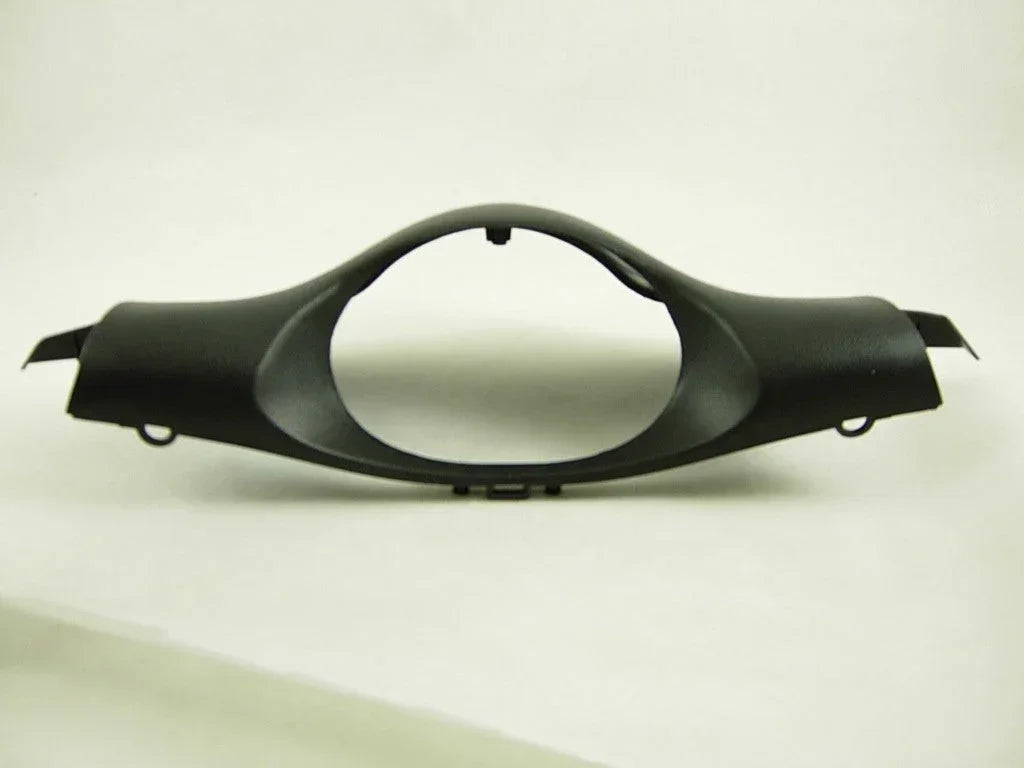 Black speedometer housing for GY6 50cc scooter, designed as a replacement part with a smooth, black finish.