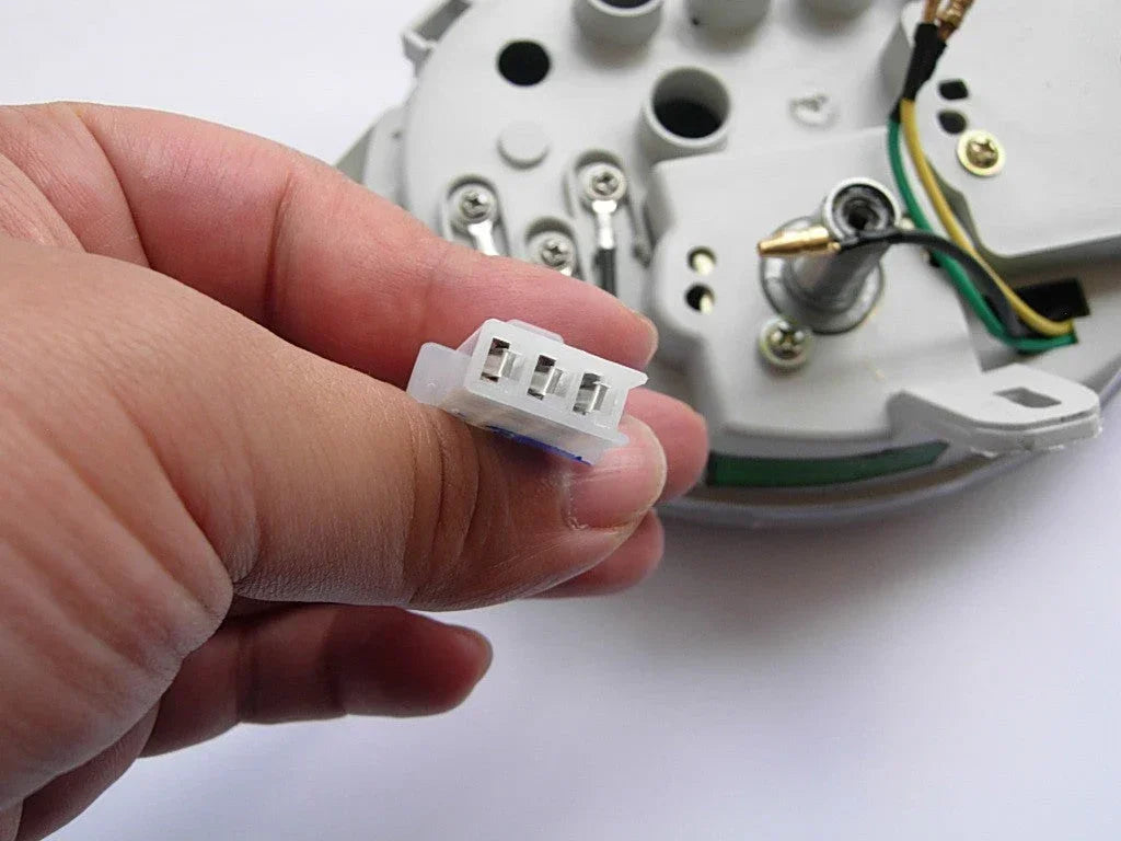 Speedometer MC-07-150-3 assembly for GY6 50cc and 150cc scooters, showing the instrument cluster with dial and mounting components.