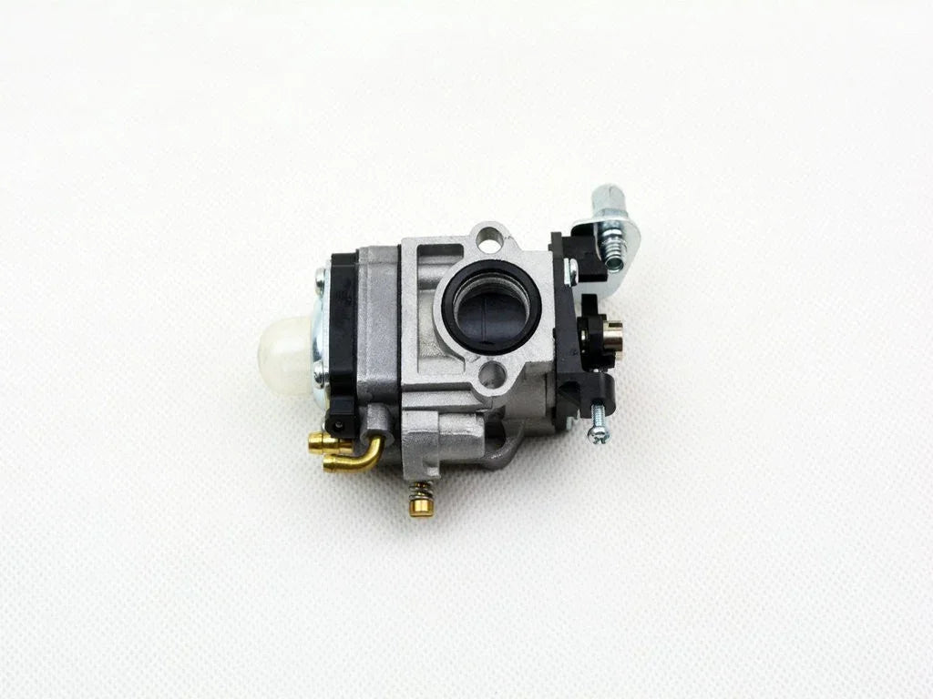 Mini 49cc carburetor for pocket bike, compact engine part, vendor-unknown brand, shown in detailed image.